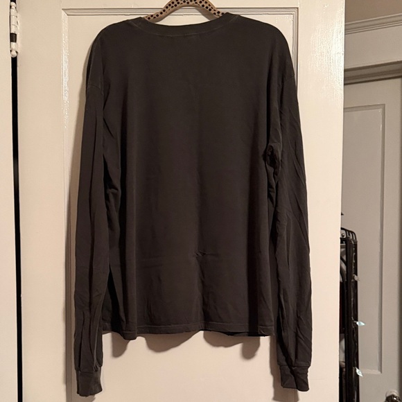 Black Long Sleeve Shirt with Rose Print - Picture 2 of 4